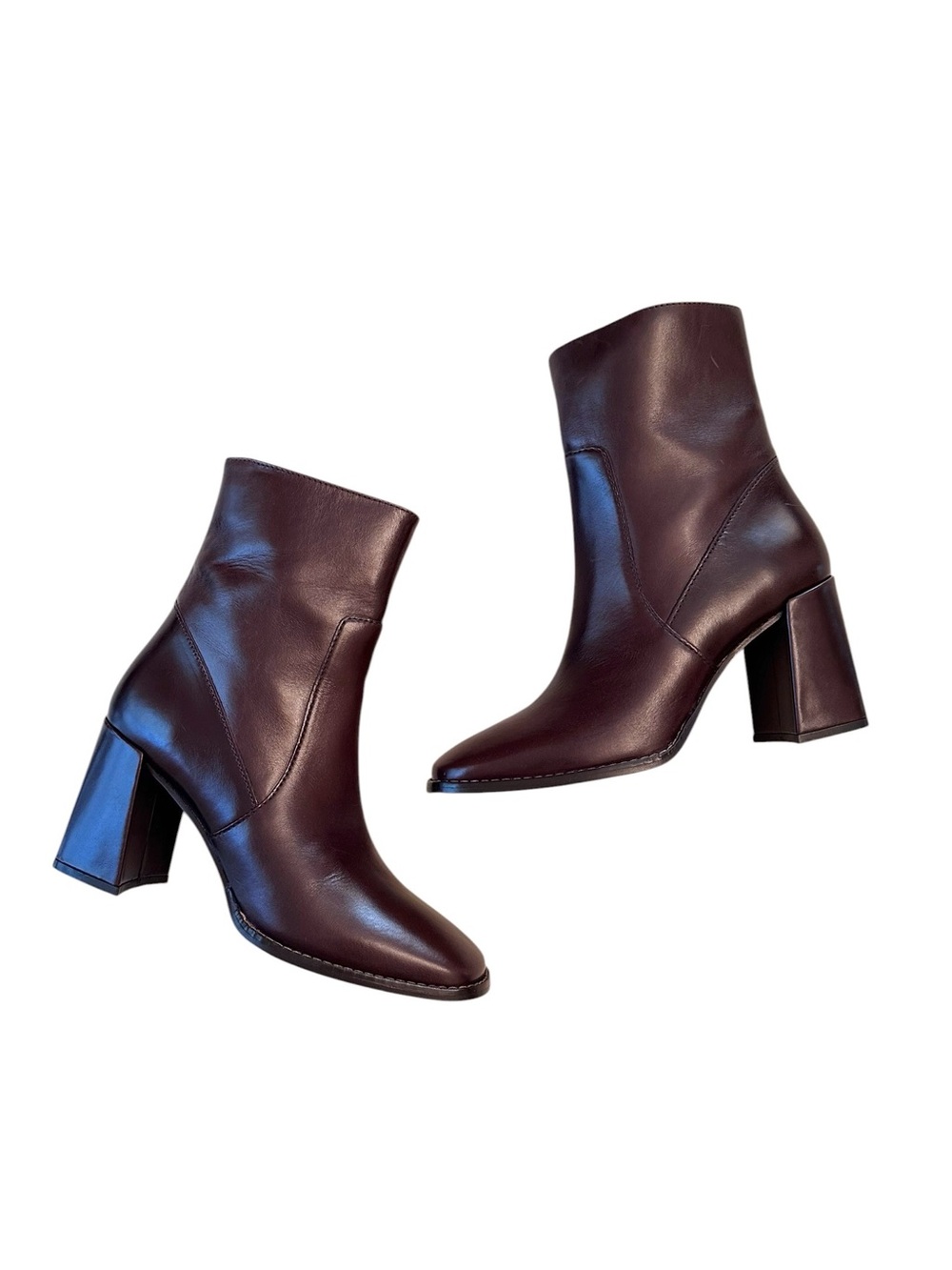 Tahari Chocolate Brown Leather Joni Boots